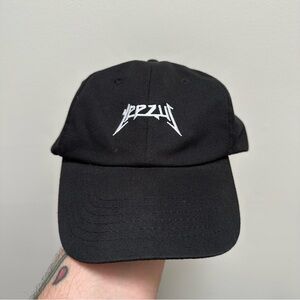 Yeezy Black Hat with White Logo